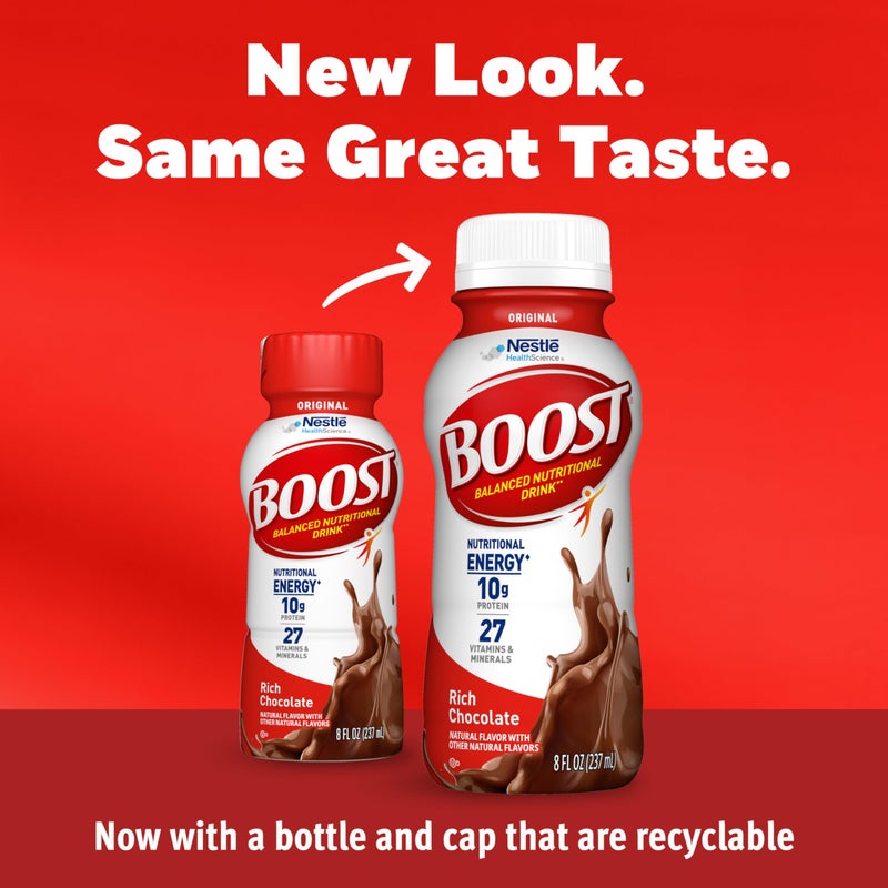 BOOST Original Ready to Drink Nutritional Drinks, Rich Chocolate, 8 Fl Oz Bottles (Pack of 24) - Image 2